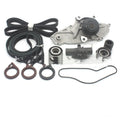Metal belt and water pump automotive components assembly kit measuring 28x18x16cm