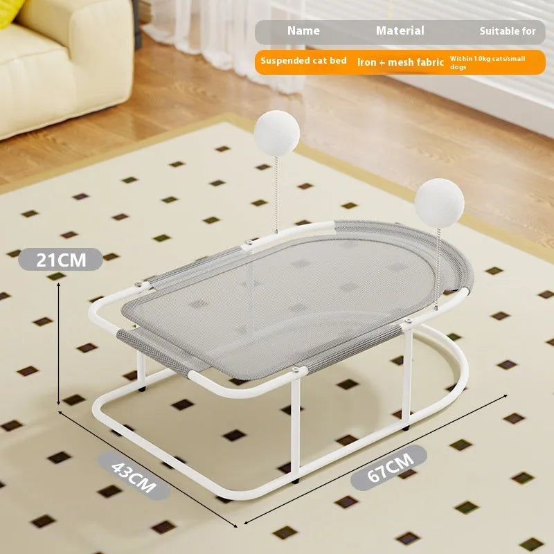 Large breathable fabric cat kennel with bracket ventilation in grey colour