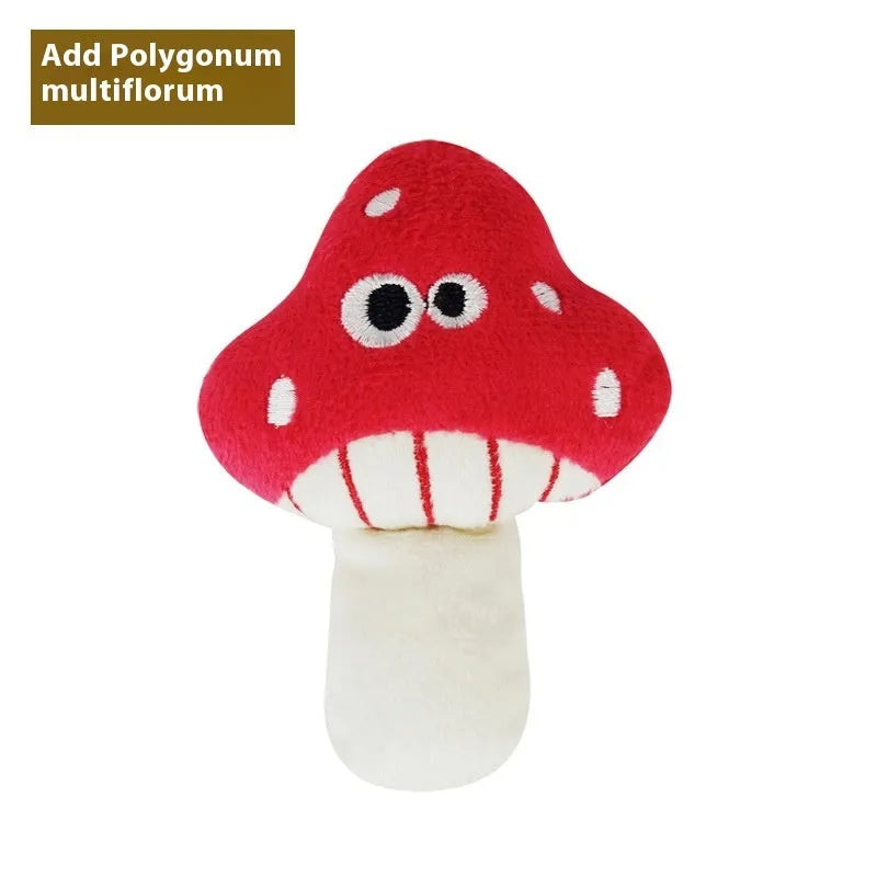 Polygonum multiflorum catnip plush chew toy in food shapes for cats