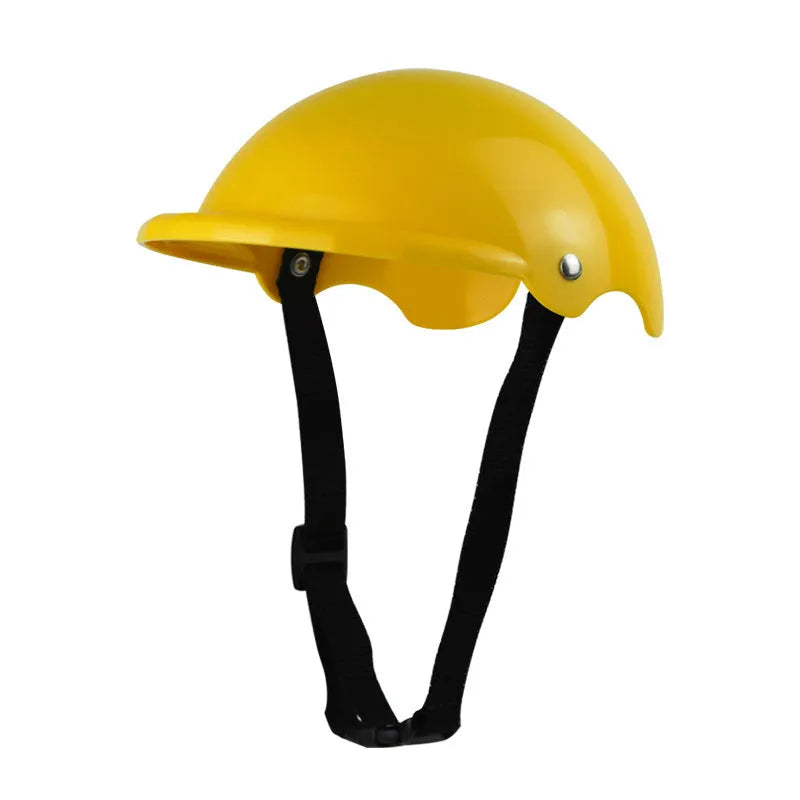 Small S-size plastic pet helmet in pink, black, yellow or green for motorcycle safety