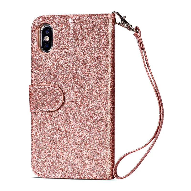 PU leather zipper phone case for iPhone with secure closure in multiple colour options