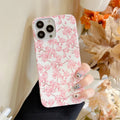 Pink cherry blossom silicone phone case for Apple iPhone