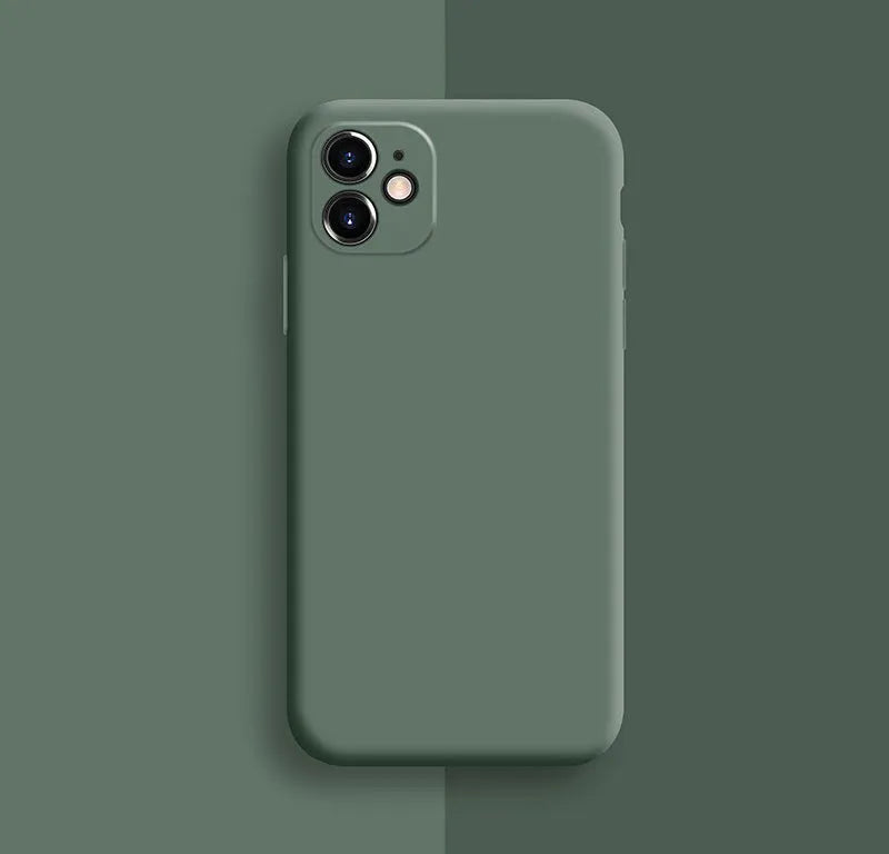 Silicone protective case for iPhone 11 series shown in one of seven solid colour options.