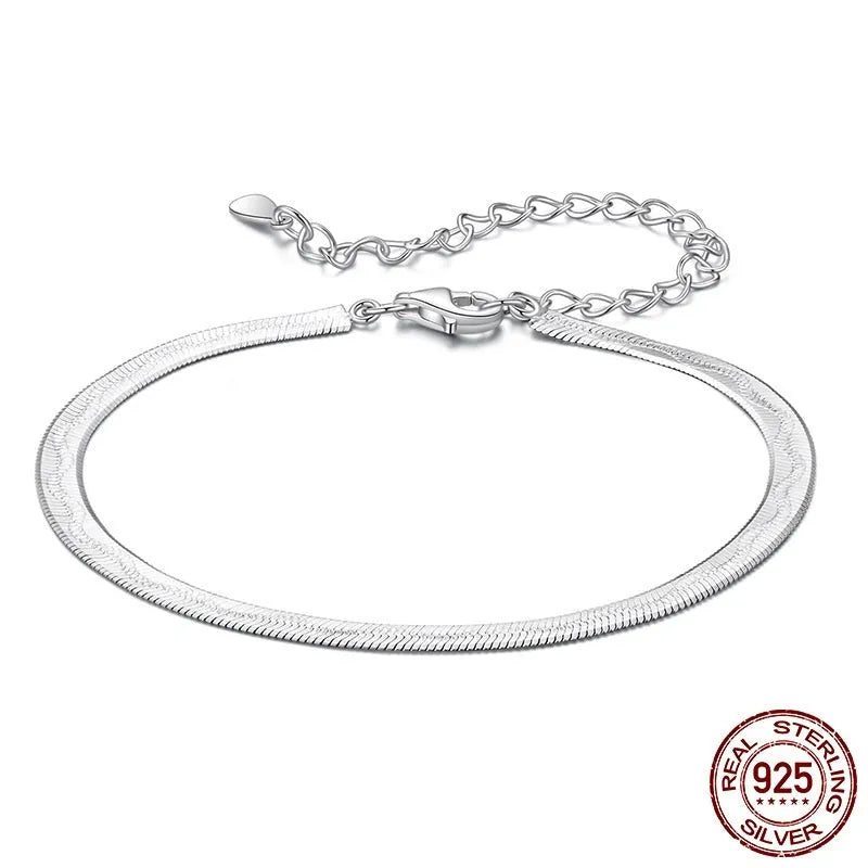 S925 sterling silver bracelet with electroplated finish, unisex personality style, colour SCB303
