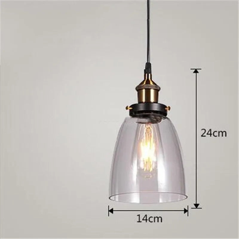 Nordic industrial glass chandelier in amber with adjustable 1.2m height
