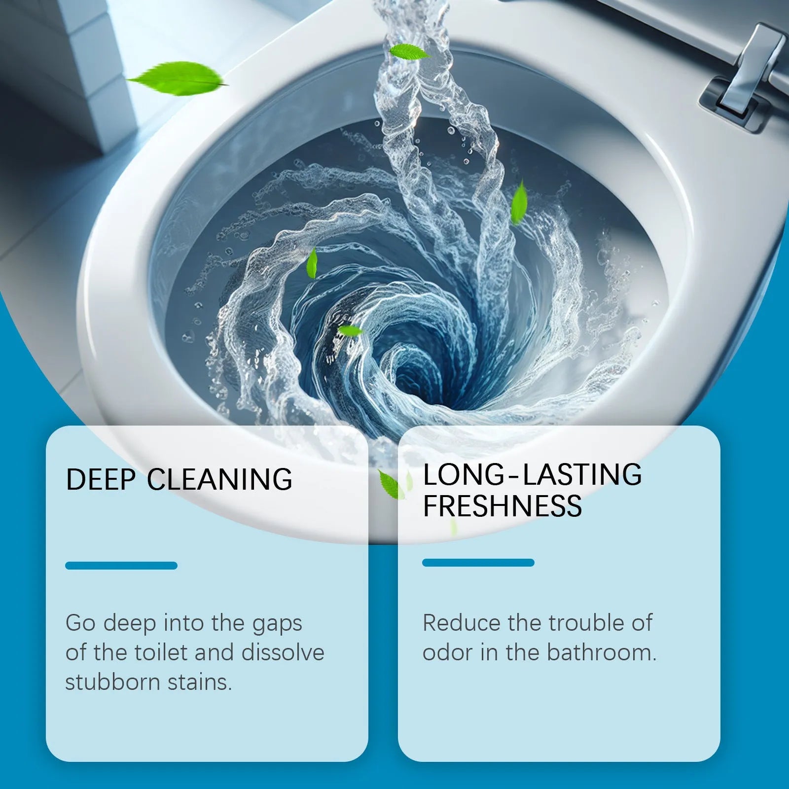 Four sachets of toilet cleaning powder for urine stain and odour removal, total 120g.