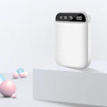 Compact rectangular mini power bank in choice of colours showing multiple USB ports for charging devices