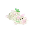Polished glass piggy ornament Japanese cartoon animal decoration 3.5cm on shelf