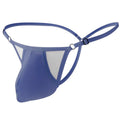 Men's Ice Silk T-back underwear in a geometric pattern, shown in one of six available colours.
