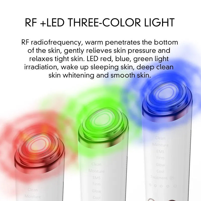 Eye Lifting And Tightening Beauty Instrument Massager Plastic USB Charging 3 Gears Vibration Colour Light White Facial Massage Tool for Skincare Routine Home Use