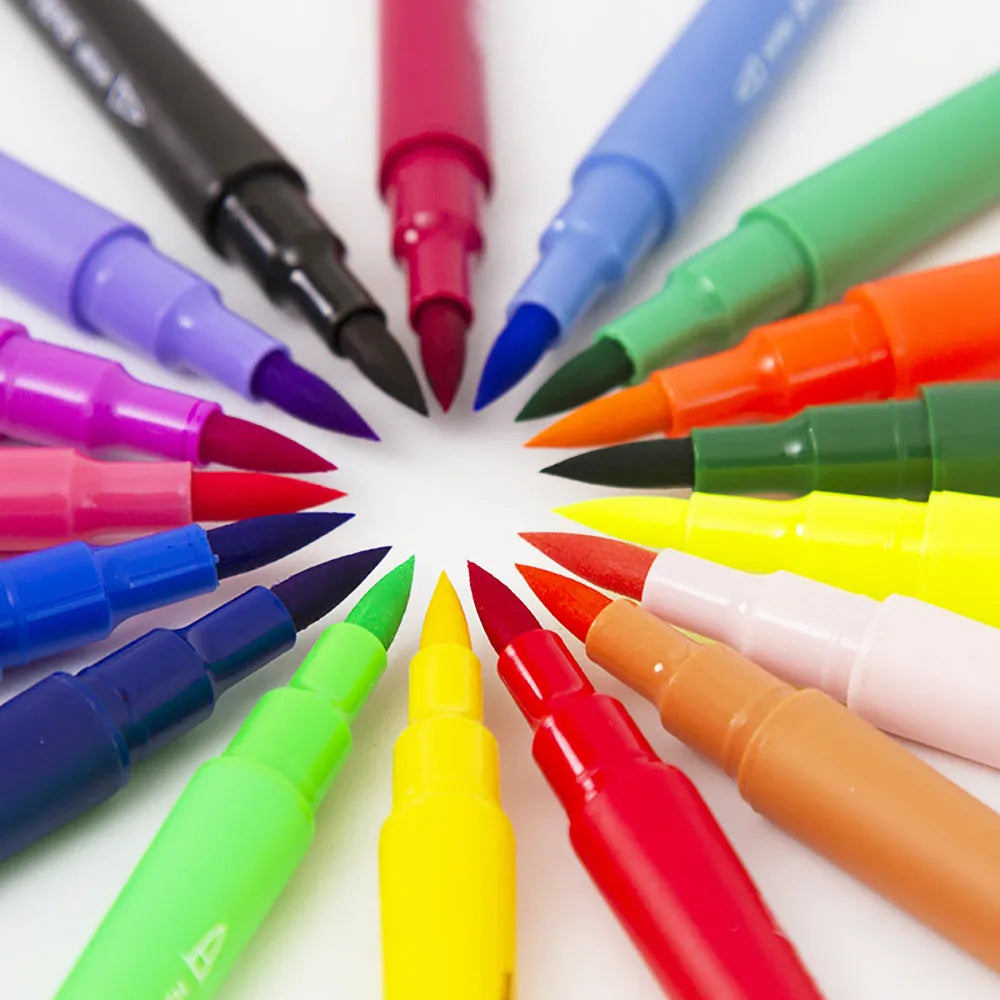 48-colour double-ended hook line soft-tip watercolour pen set in PP box