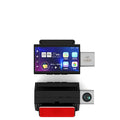 Black 4G tachograph front and rear dash cam with touch screen and dual cameras