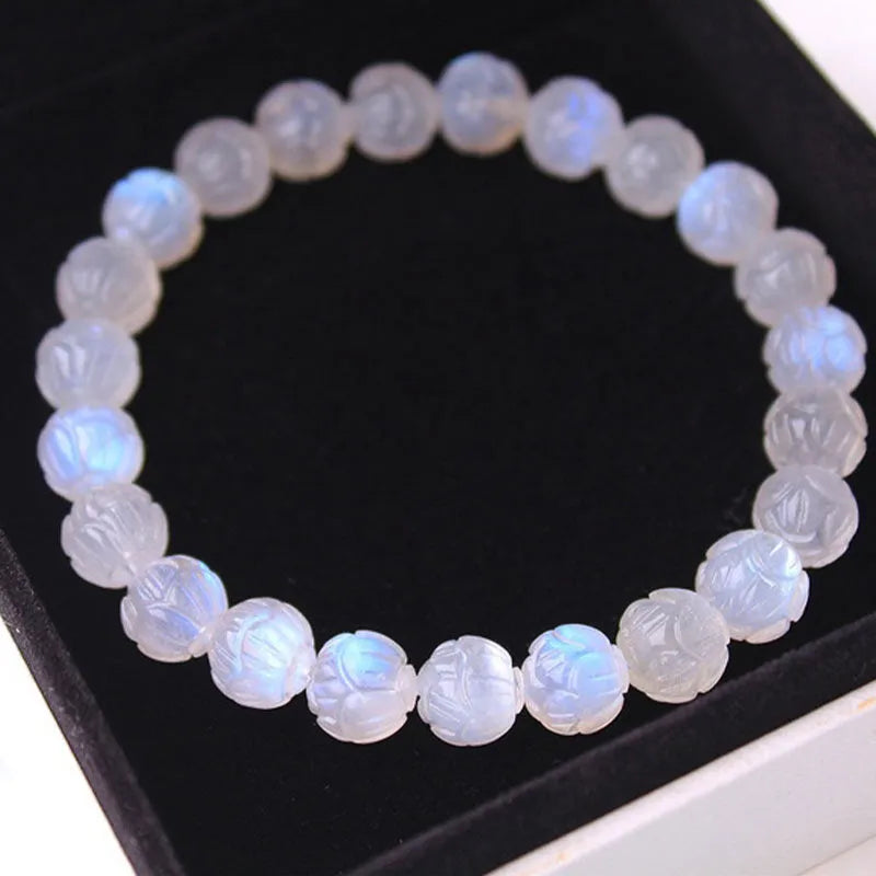 Hetian jade necklace with lotus beads, zodiac charm, and matching bracelet on white background