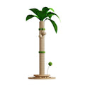 Canna coloured vertical cat climbing frame with hemp rope scratching surface and density plate base