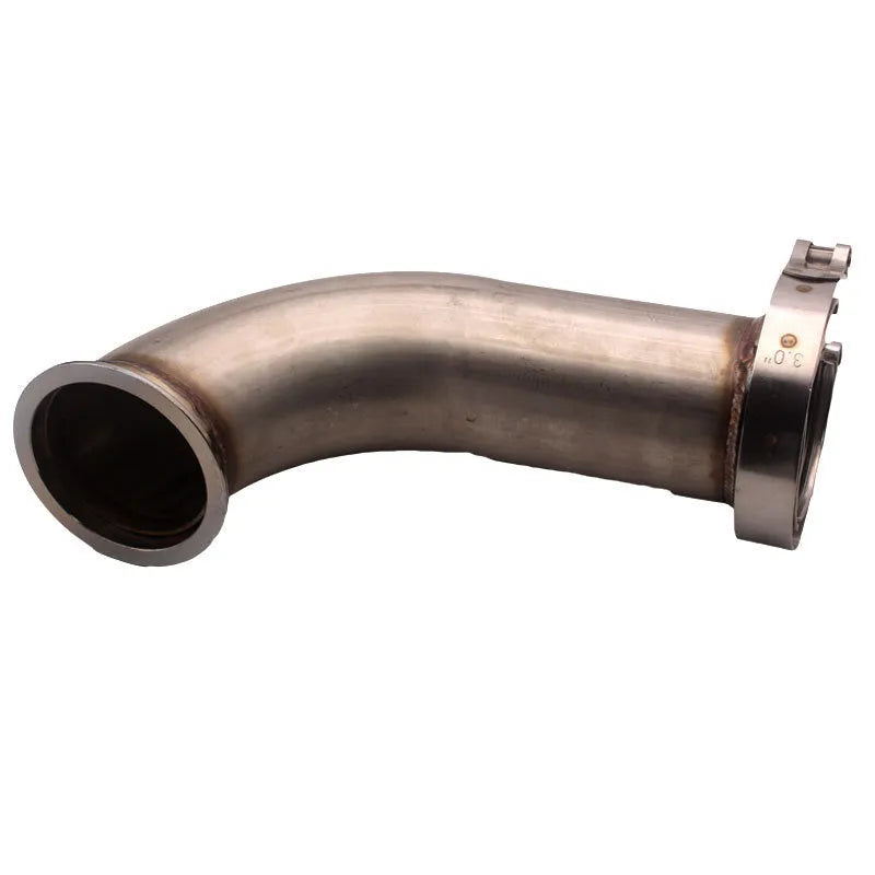 Stainless steel V-clamp pipe connector fitting for plumbing drainage systems