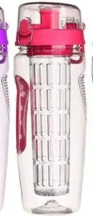32oz Tritan fruit infuser water bottle with leakproof cap and infuser insert, 1000ml capacity