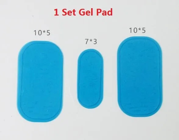 EMS electrical muscle stimulator unit with gel pads for hip and abdominal toning