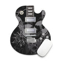 Guitar shaped mouse pad with natural rubber base and fine cloth surface in acoustic guitar style 22x18cm