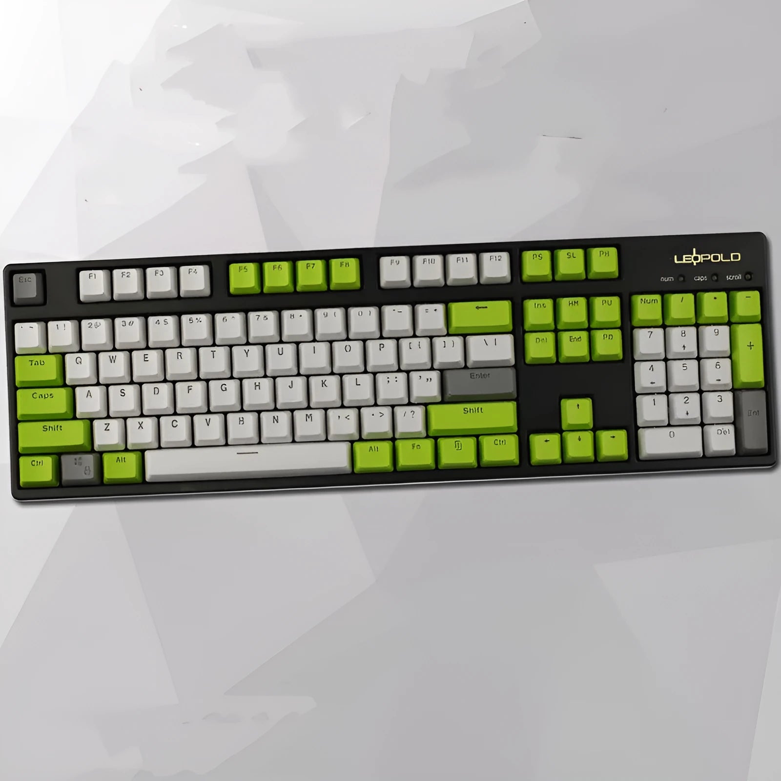 Two-colour PBT mechanical keyboard keycaps showing themed designs including Star Guardian and DC superhero motifs
