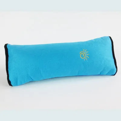 Children car pillow micro-suede fabric seat belt neck support for car travel safety