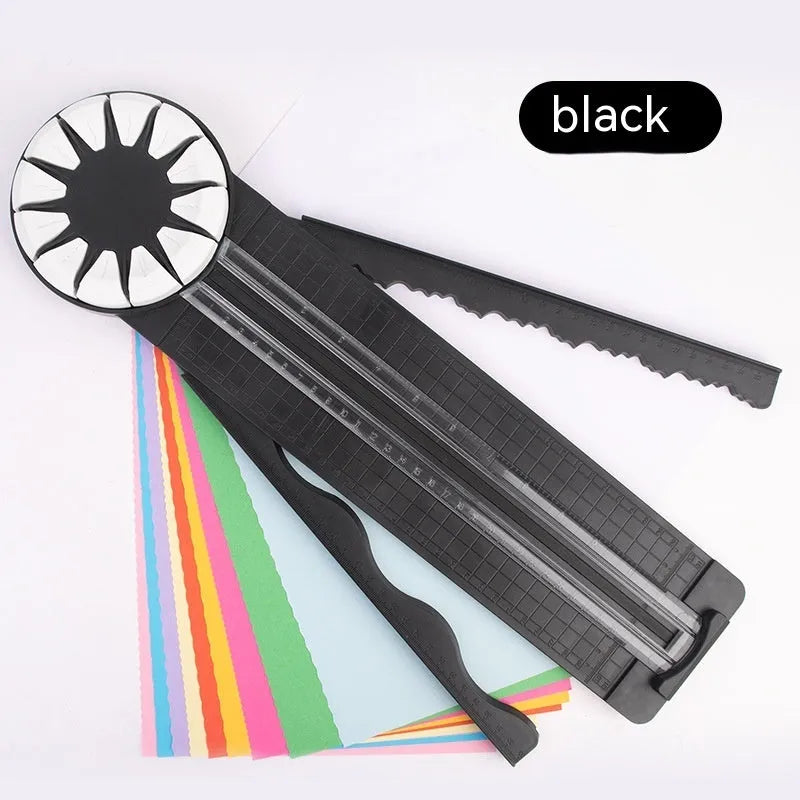 Plastic paper cutting machine with 12 pattern functions in pink colour option