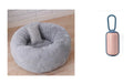 Cloth pet bed with raised plush rim in beige, available in size S M L for cats and small dogs