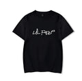 Lil Peep graphic print tshirt on cotton-polyester broadcloth, short sleeve O-neck, unisex hip hop style