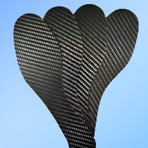 Black 3K full palm carbon fiber running insoles showing thickness options of 0.8mm, 1.0mm, and 1.2mm.
