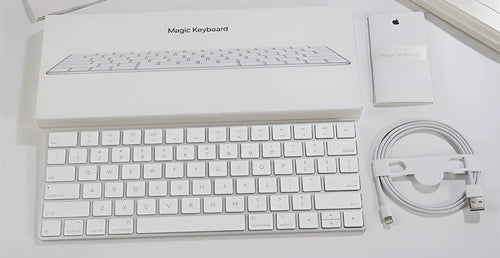 Apple G6 white Bluetooth wireless keyboard with ultra-thin metal construction