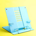 Metal telescopic bookshelf for primary school students adjustable width desk organiser blue colour