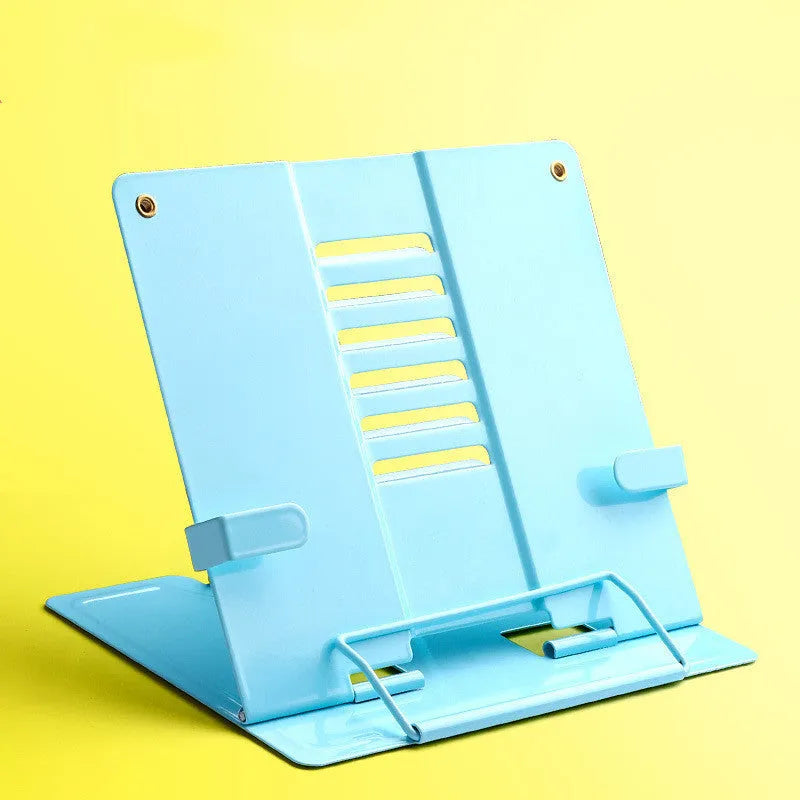 Metal telescopic bookshelf for primary school students adjustable width desk organiser blue colour