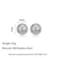 Stainless steel ball stud earrings in minimalist geometric design