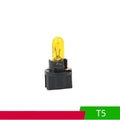 T5 12 volt 1.2 watt automotive bubble meter indicator light bulb with quartz glass.