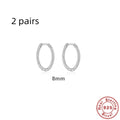 Twisted sterling silver round earrings in gold or white gold, available in 6mm, 7mm, 8mm, 13mm sizes