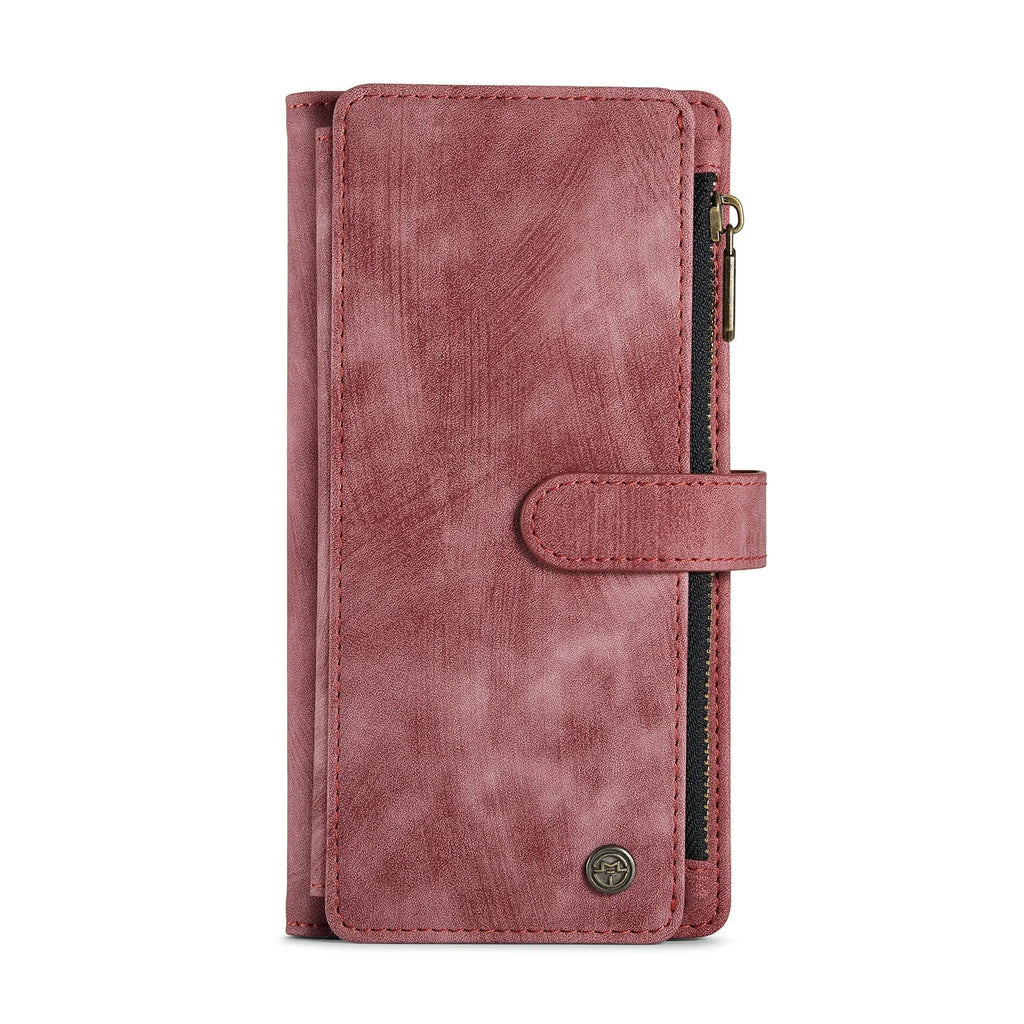 Samsung wallet phone case with card slots and magnetic closure in retro style