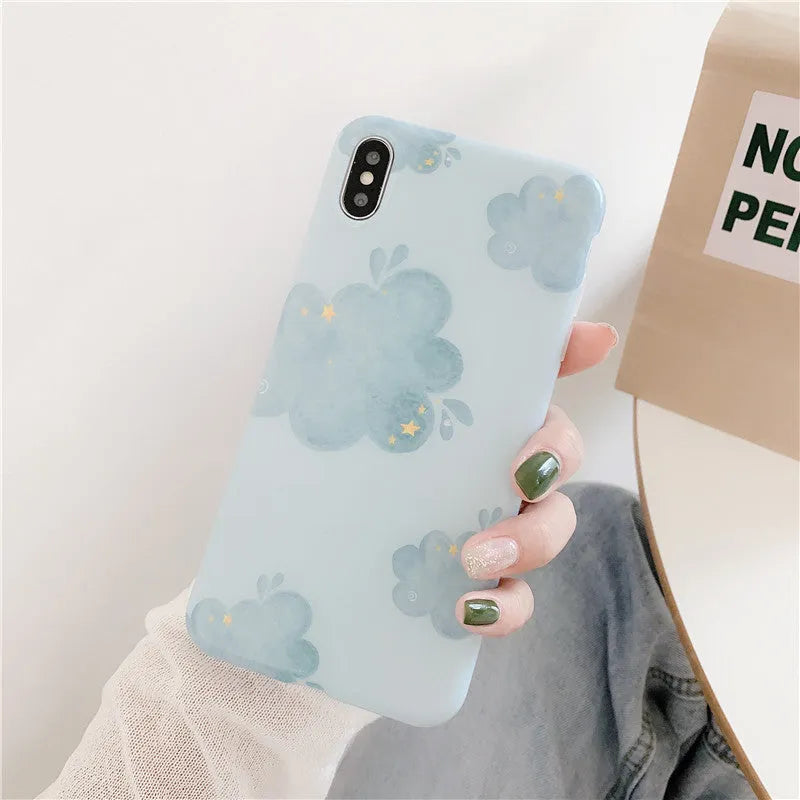 Nebula Star TPU phone case for iPhone, star pattern, flexible protective cover