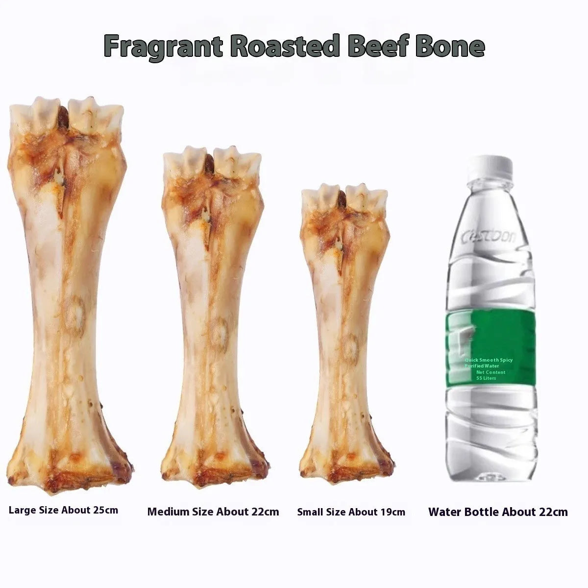 Large dog molar rod chew for dental care with roasted ox bone flavour