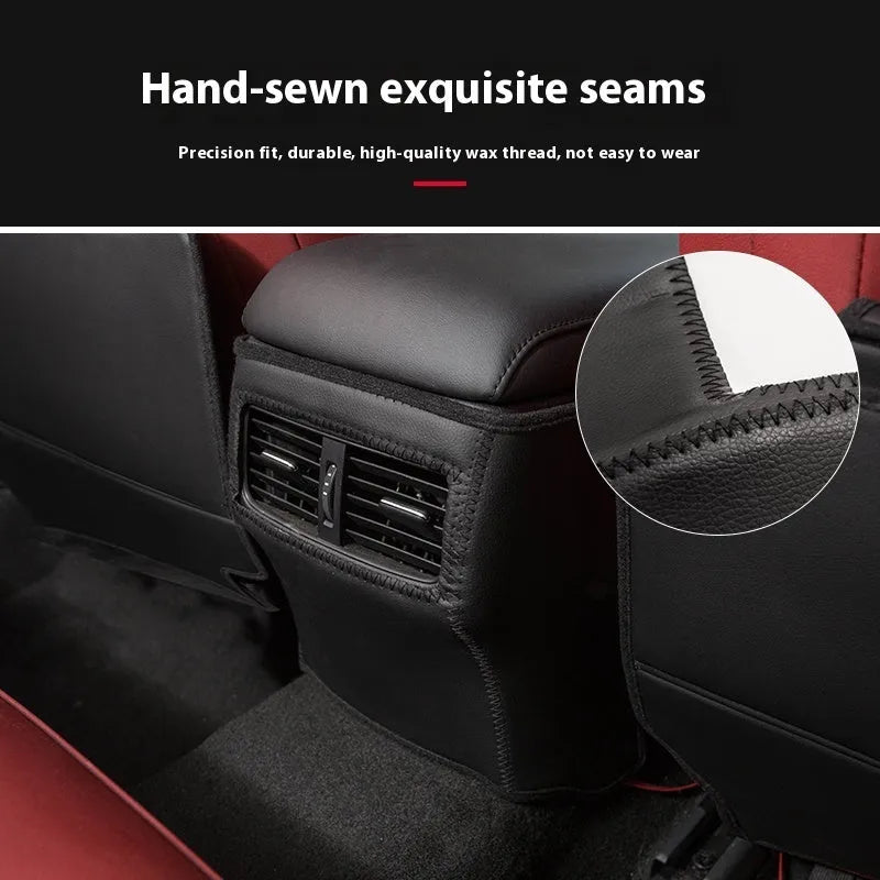 Anti kick pad for rear air outlet of 20-23 Mazda 3 Axela Atz, thin design, single piece