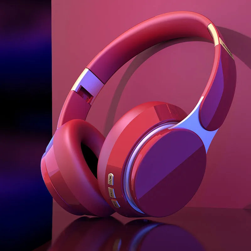 07S Bluetooth headset in Black, head-mounted with Bluetooth 5.0 and battery display, on a simple background