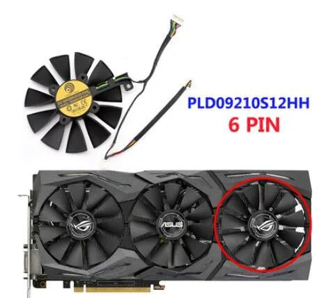 Power Logic PLD09210S12M 87mm square graphics card cooling replacement fan