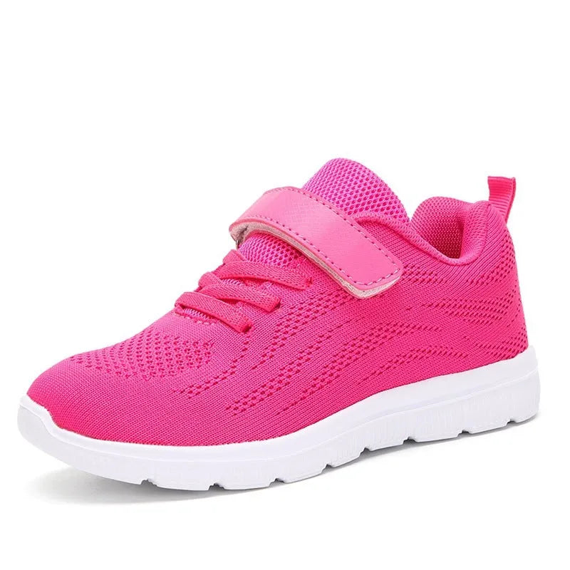 Adituo children's breathable flying shoes, lightweight casual sports shoes in plain design