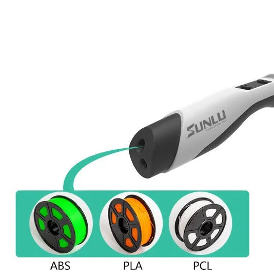 3D printing pen in black with plastic body, 180mm length, for handheld graffiti drawing