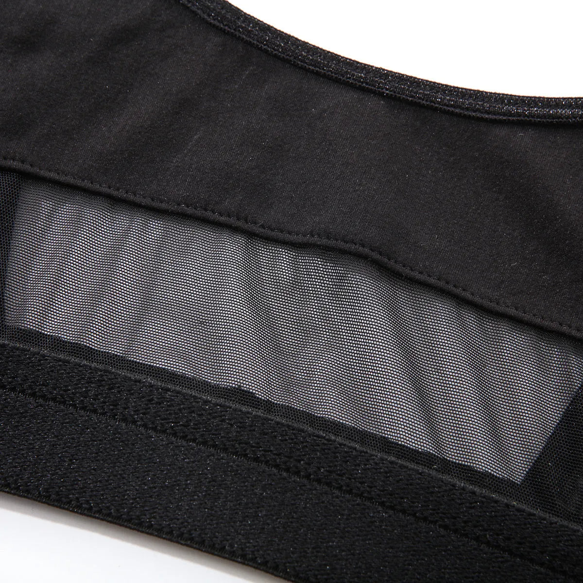 Women's black bra and pants underwear set with full cup coverage and fixed double shoulder straps