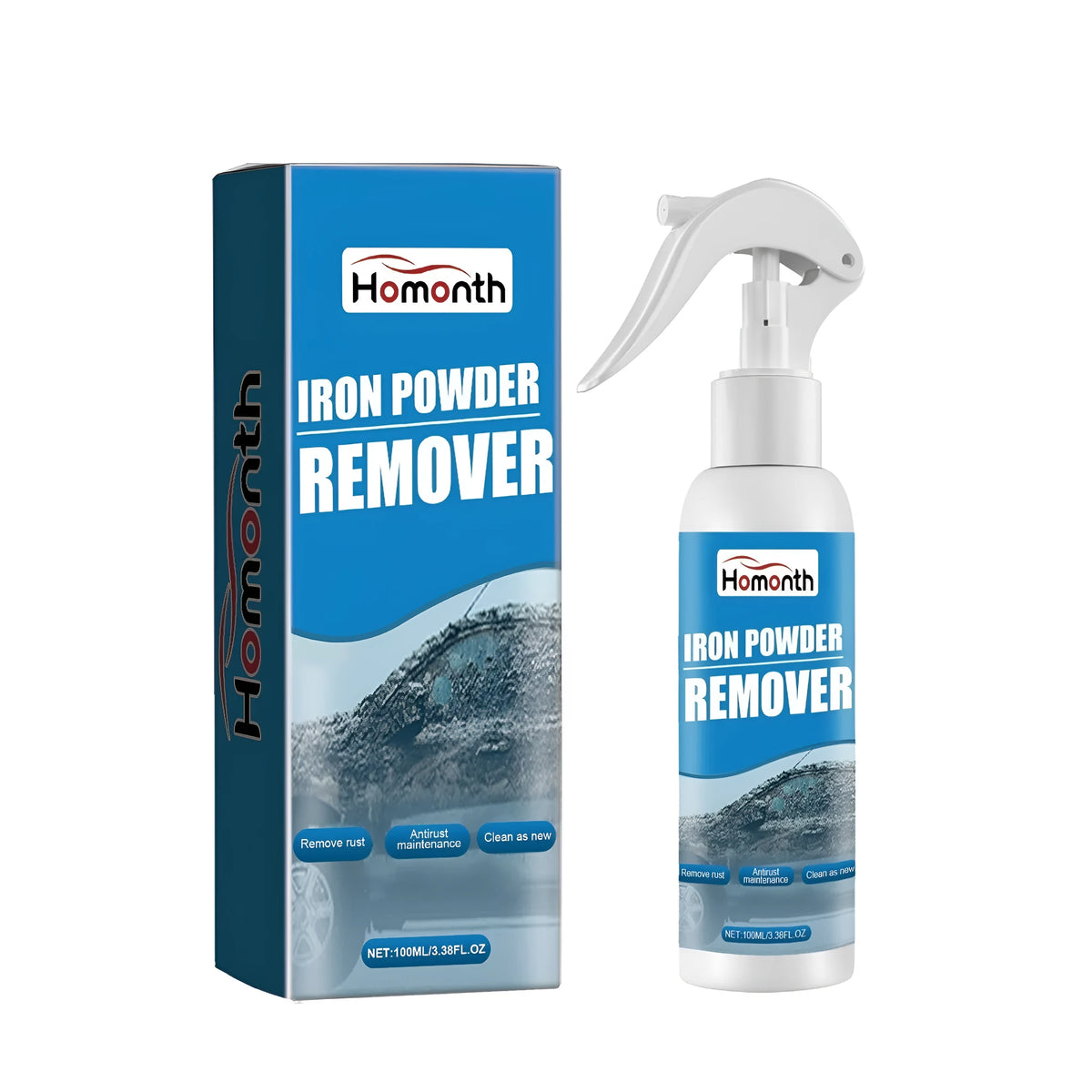 Automobile anti rust spray 100ml bottle with citric acid formula for car body rust removal