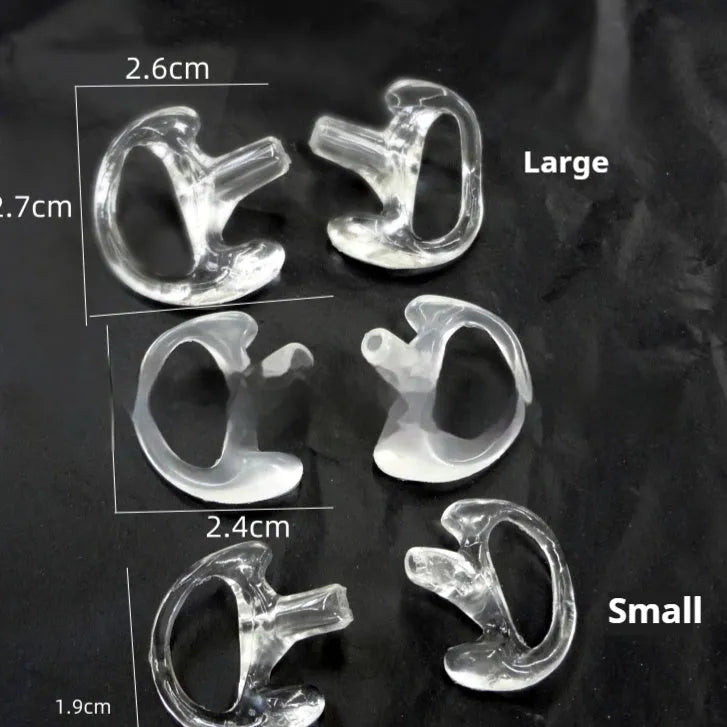Silicone ear hanging accessories for interphone air conduit, three sizes