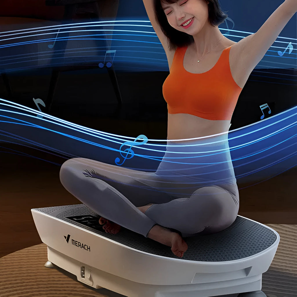 Grey portable smart power plate with control panel showing dimensions 58x38x16cm and 300kg load capacity