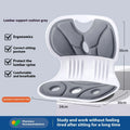 Waist support seat cushion lumbar pillow in solid colour Japanese style for long sitting