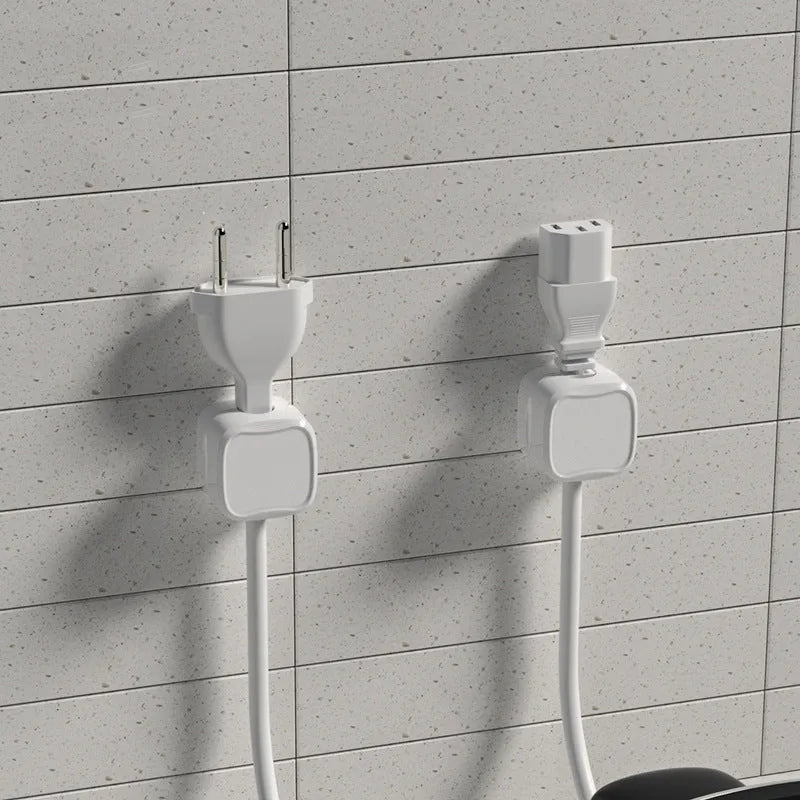 Magnetic cable management clips in white and black with adhesive backing