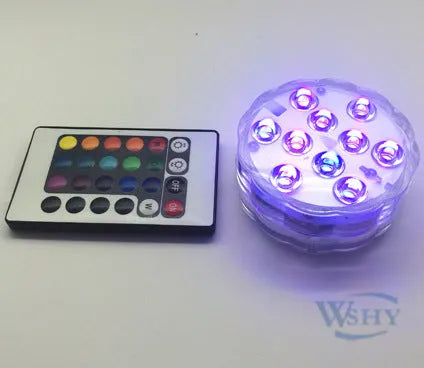 Round LED submersible candle lamp 6.5cm diameter waterproof floating electronic candle for decor