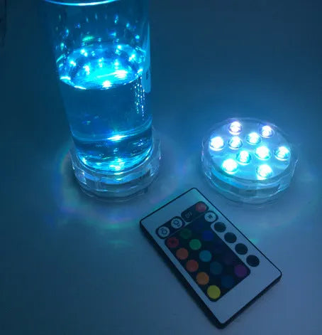 Round LED submersible candle lamp 6.5cm diameter waterproof floating electronic candle for decor